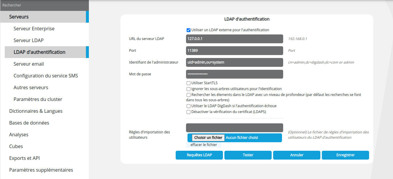 LDAP authentification