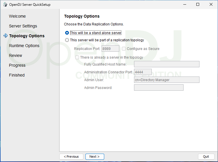 Topology options
