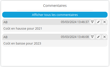 Boite commentaires