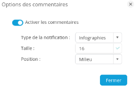 Options commentaires