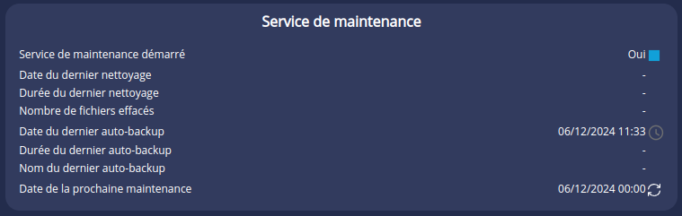 Service maintenance