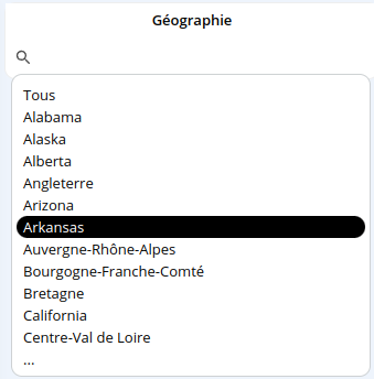Liste déroulante