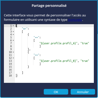 Partage personnalisé