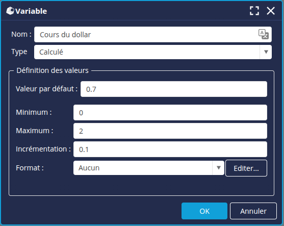Ajout variable