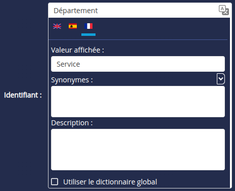 Nom affiché