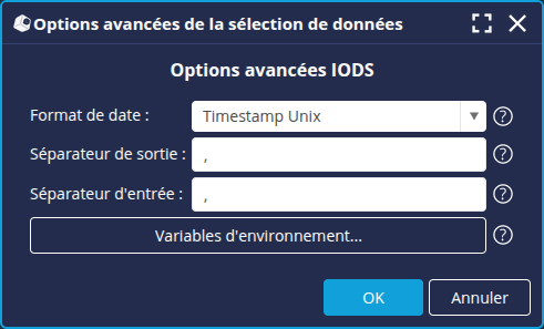 Options avancées