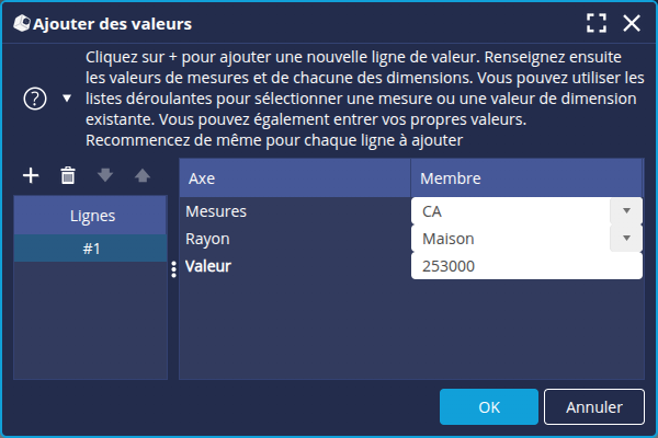 Ajouter des valeurs