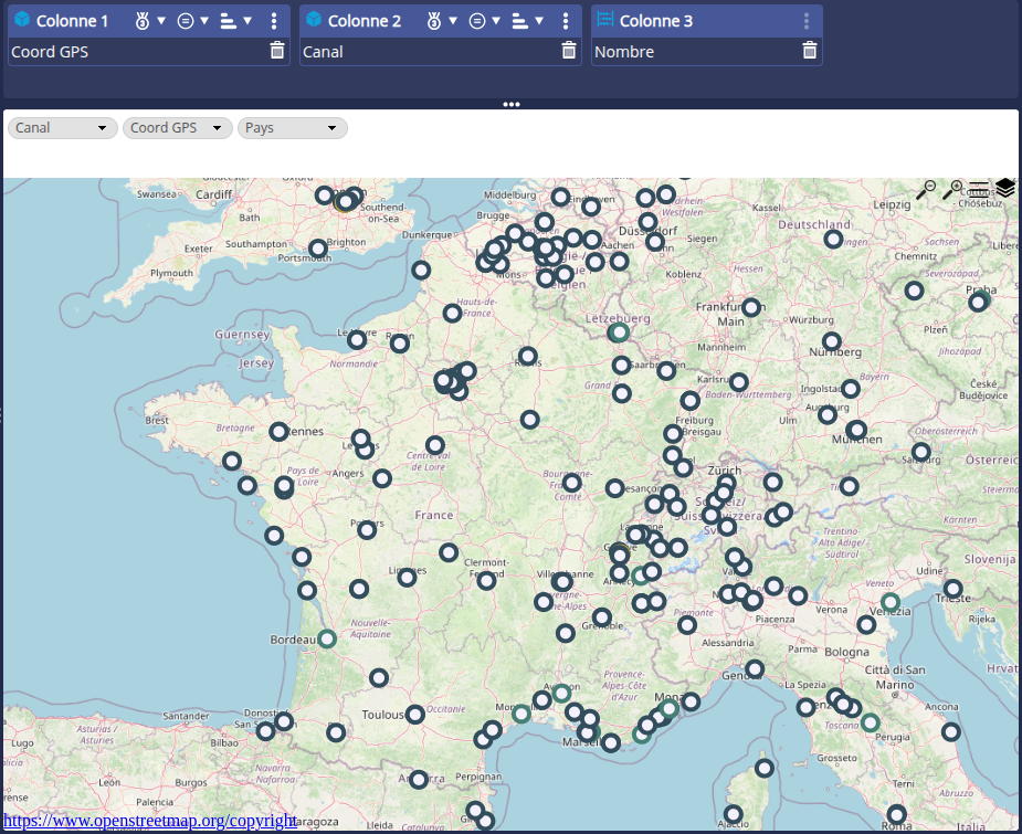 OSM points de vente