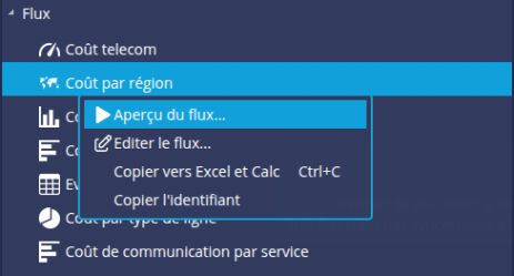 Aperçu flux