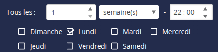 Fréquence semaine