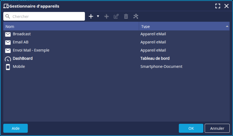 Gestionnaire d'appareils