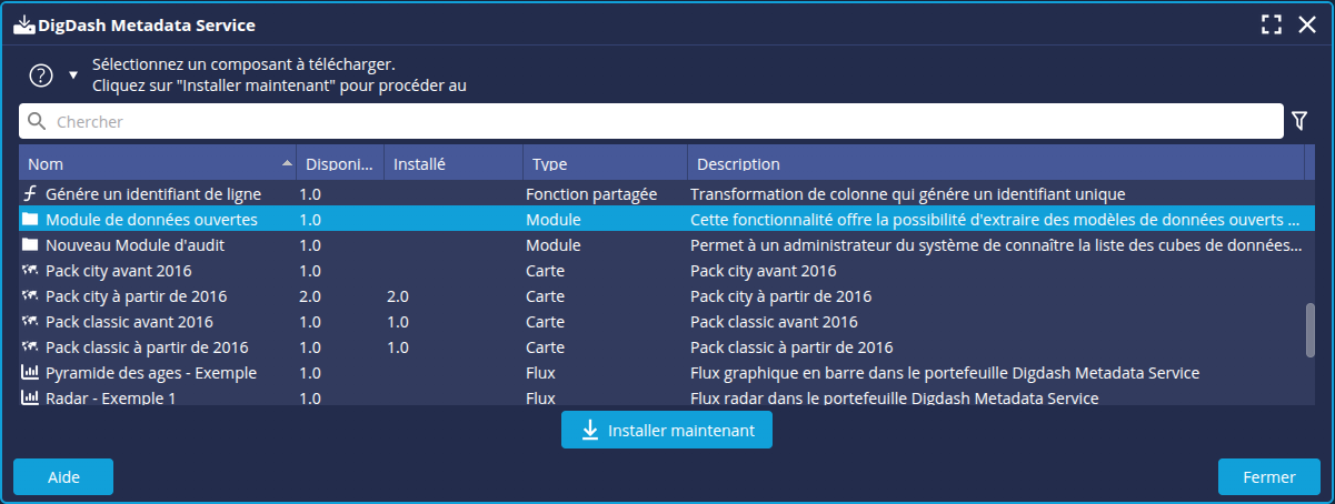 Module données ouvertes