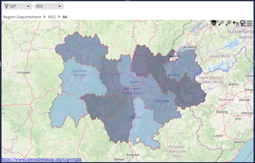 Sélection département