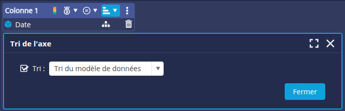 Tri modèle de données