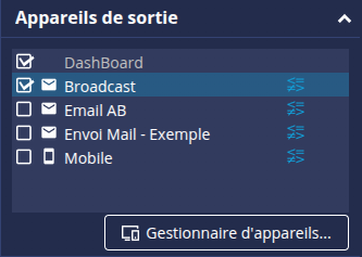 Appareil de sortie