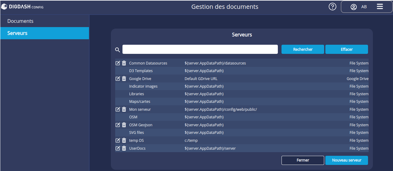 Serveurs