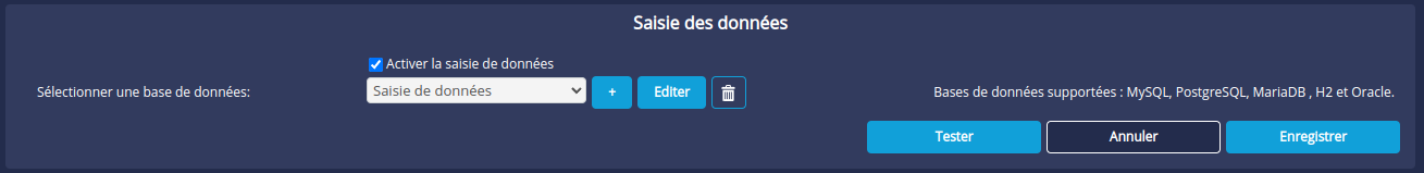 Saisie de données