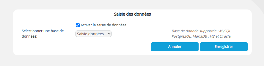 Saisie de données