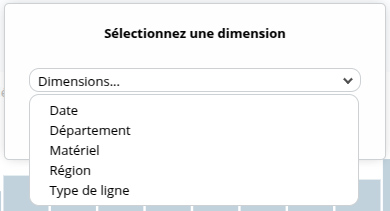 Sélection dimension