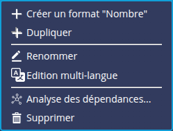 Menu contextuel