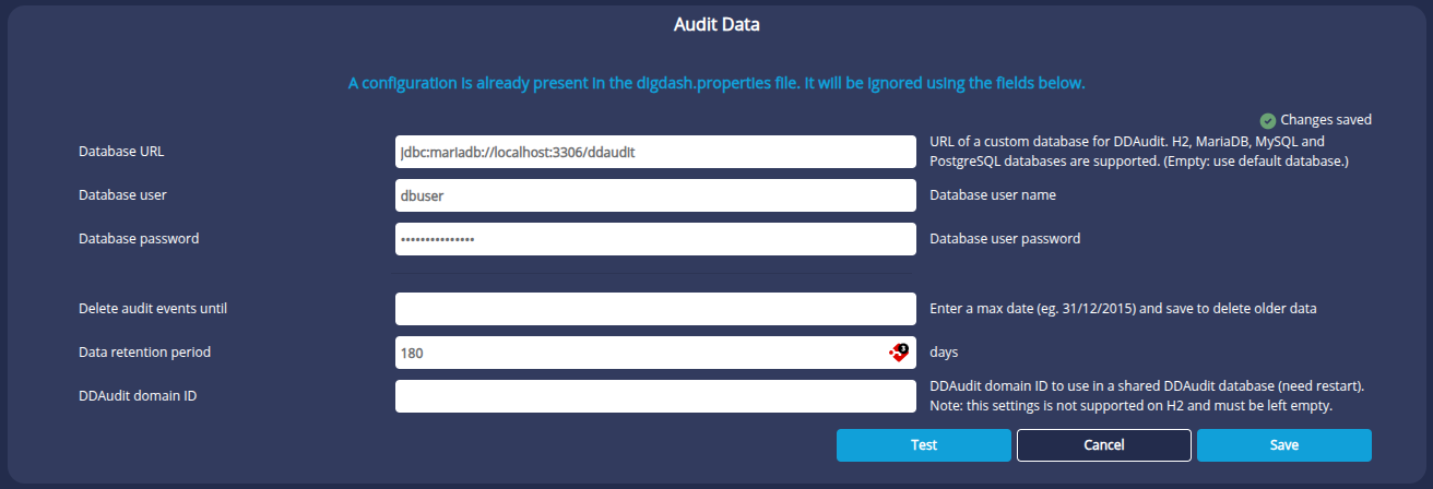 Audit database