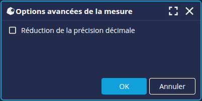 Options avancées mesure