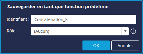 Sauvegarder fonction