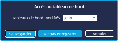 Accès au tableau de bord