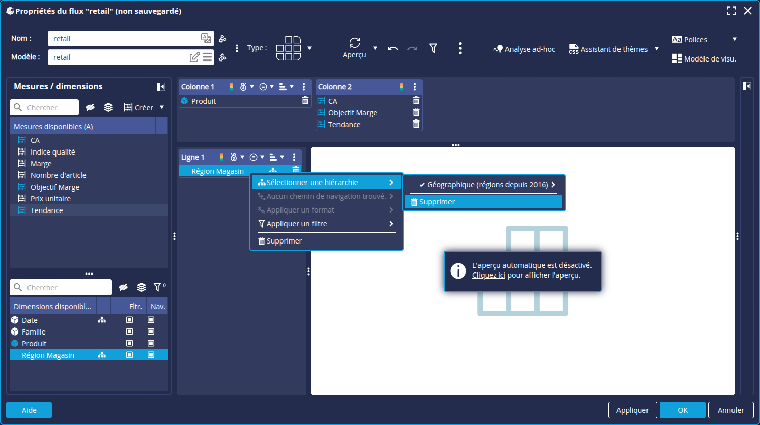 Supprimer hiérarchie